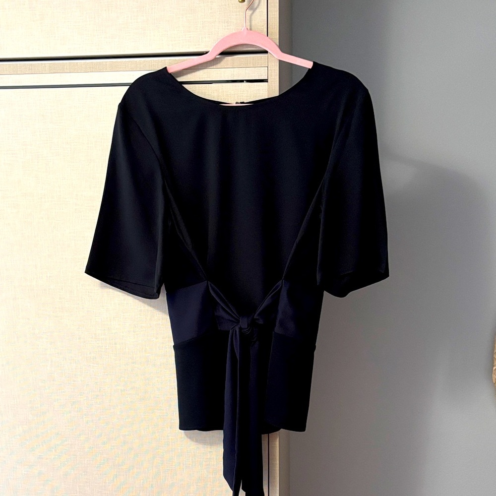 Ann Taylor Classic Black Blouse size L